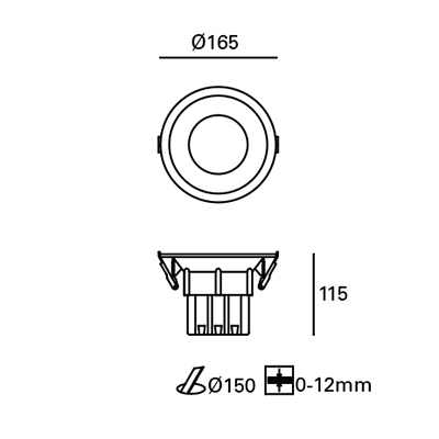 dorit ø166mm tc-0350-bla